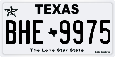 TX license plate BHE9975
