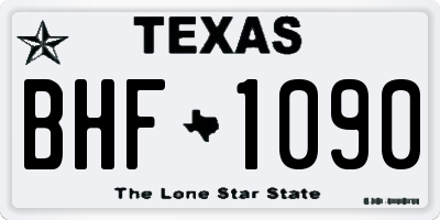 TX license plate BHF1090