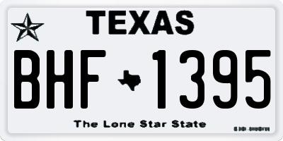 TX license plate BHF1395