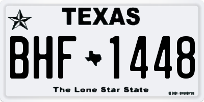 TX license plate BHF1448