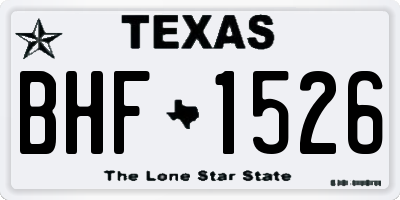TX license plate BHF1526