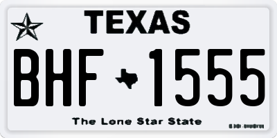 TX license plate BHF1555