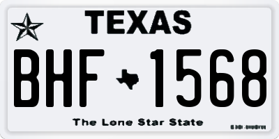 TX license plate BHF1568