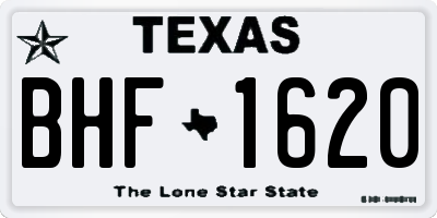 TX license plate BHF1620
