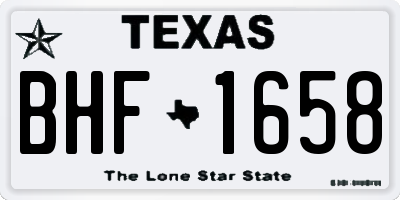TX license plate BHF1658