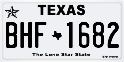 TX license plate BHF1682