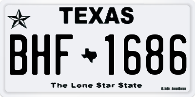 TX license plate BHF1686