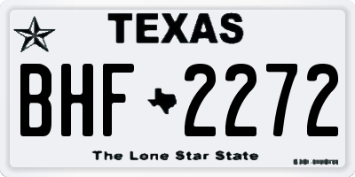 TX license plate BHF2272