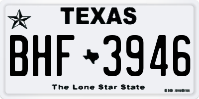 TX license plate BHF3946