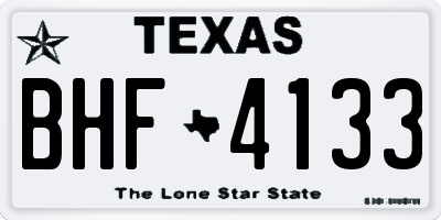 TX license plate BHF4133