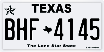 TX license plate BHF4145