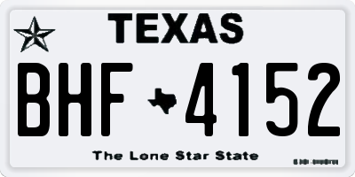 TX license plate BHF4152