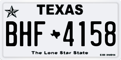 TX license plate BHF4158