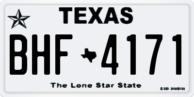 TX license plate BHF4171