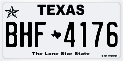 TX license plate BHF4176
