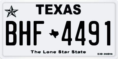 TX license plate BHF4491