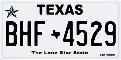 TX license plate BHF4529