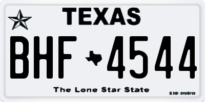 TX license plate BHF4544