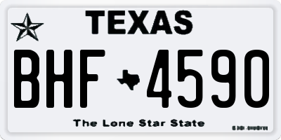 TX license plate BHF4590