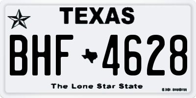 TX license plate BHF4628