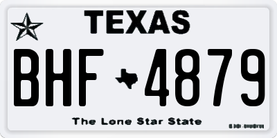 TX license plate BHF4879