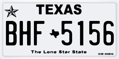 TX license plate BHF5156
