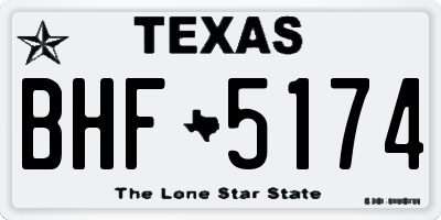TX license plate BHF5174