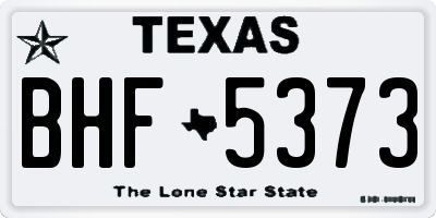 TX license plate BHF5373