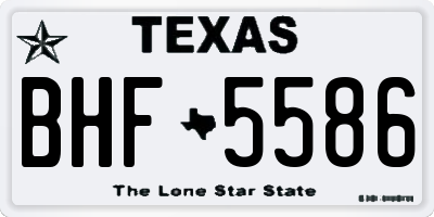 TX license plate BHF5586