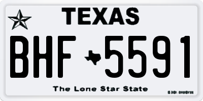 TX license plate BHF5591