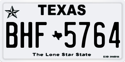 TX license plate BHF5764