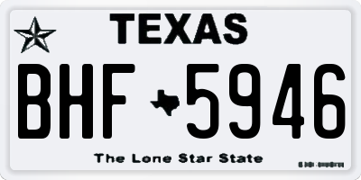 TX license plate BHF5946