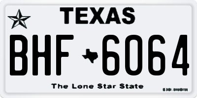 TX license plate BHF6064