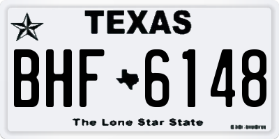 TX license plate BHF6148