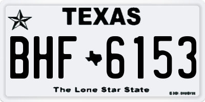 TX license plate BHF6153