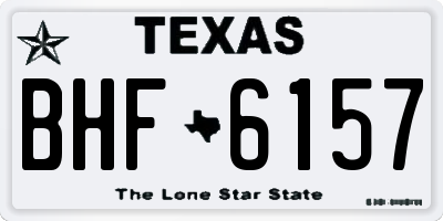 TX license plate BHF6157