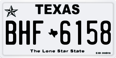 TX license plate BHF6158
