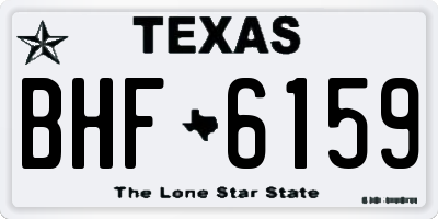 TX license plate BHF6159