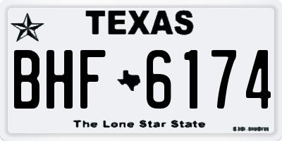 TX license plate BHF6174