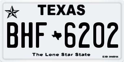 TX license plate BHF6202