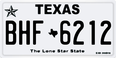TX license plate BHF6212
