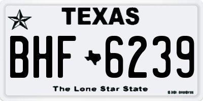 TX license plate BHF6239