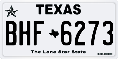 TX license plate BHF6273