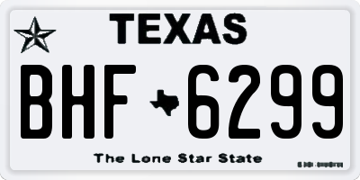 TX license plate BHF6299