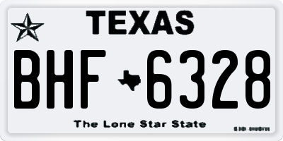 TX license plate BHF6328