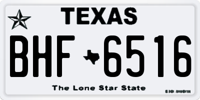 TX license plate BHF6516