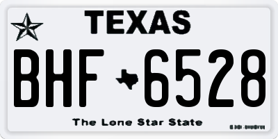 TX license plate BHF6528