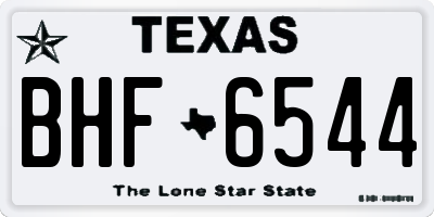 TX license plate BHF6544