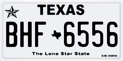 TX license plate BHF6556
