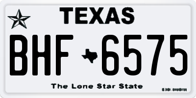 TX license plate BHF6575